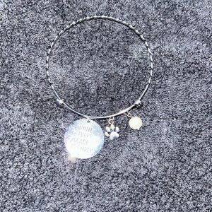 Little girls bracelet, silver color with charms